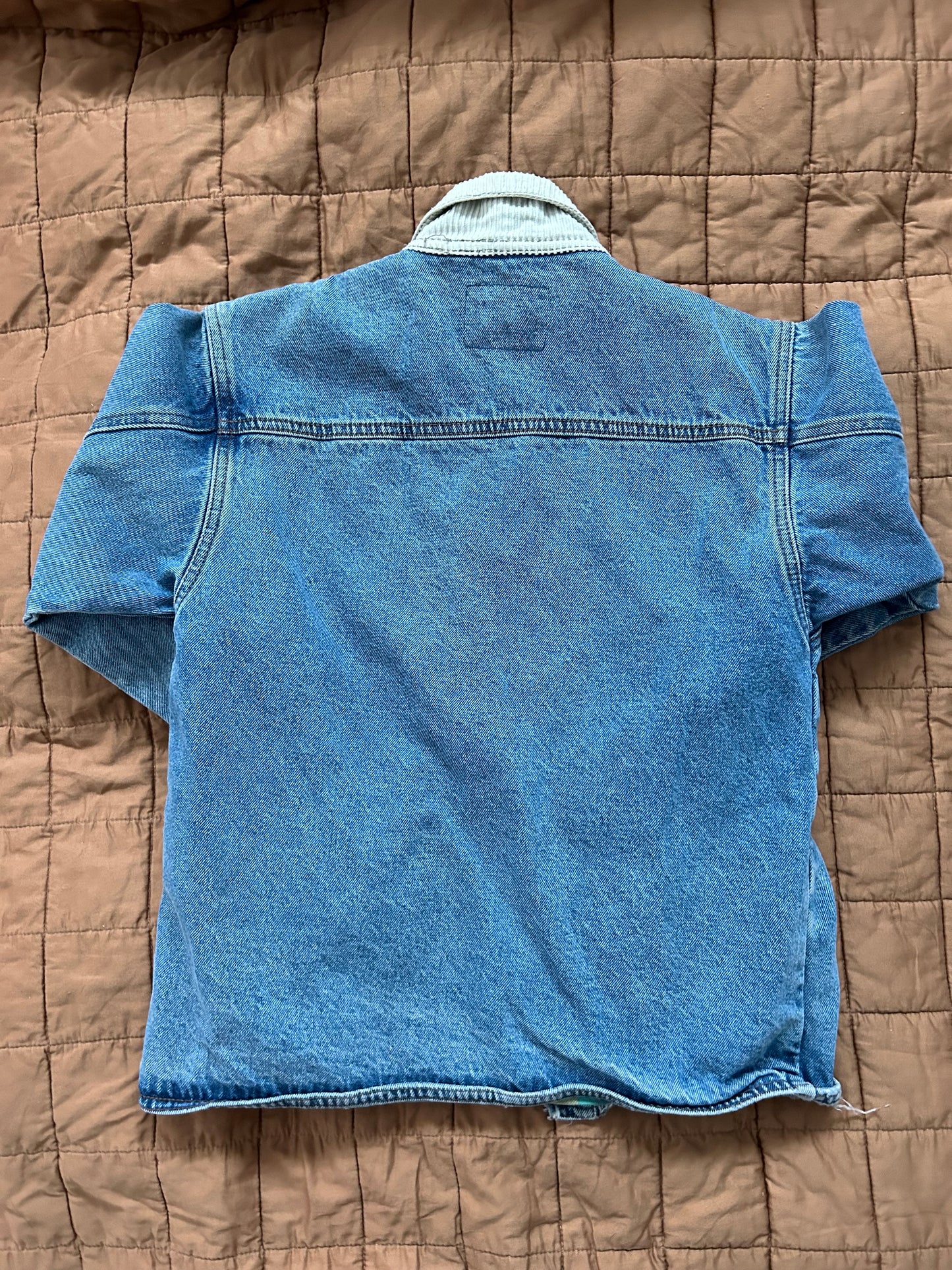 Vintage Corduroy Collar Denim Jacket