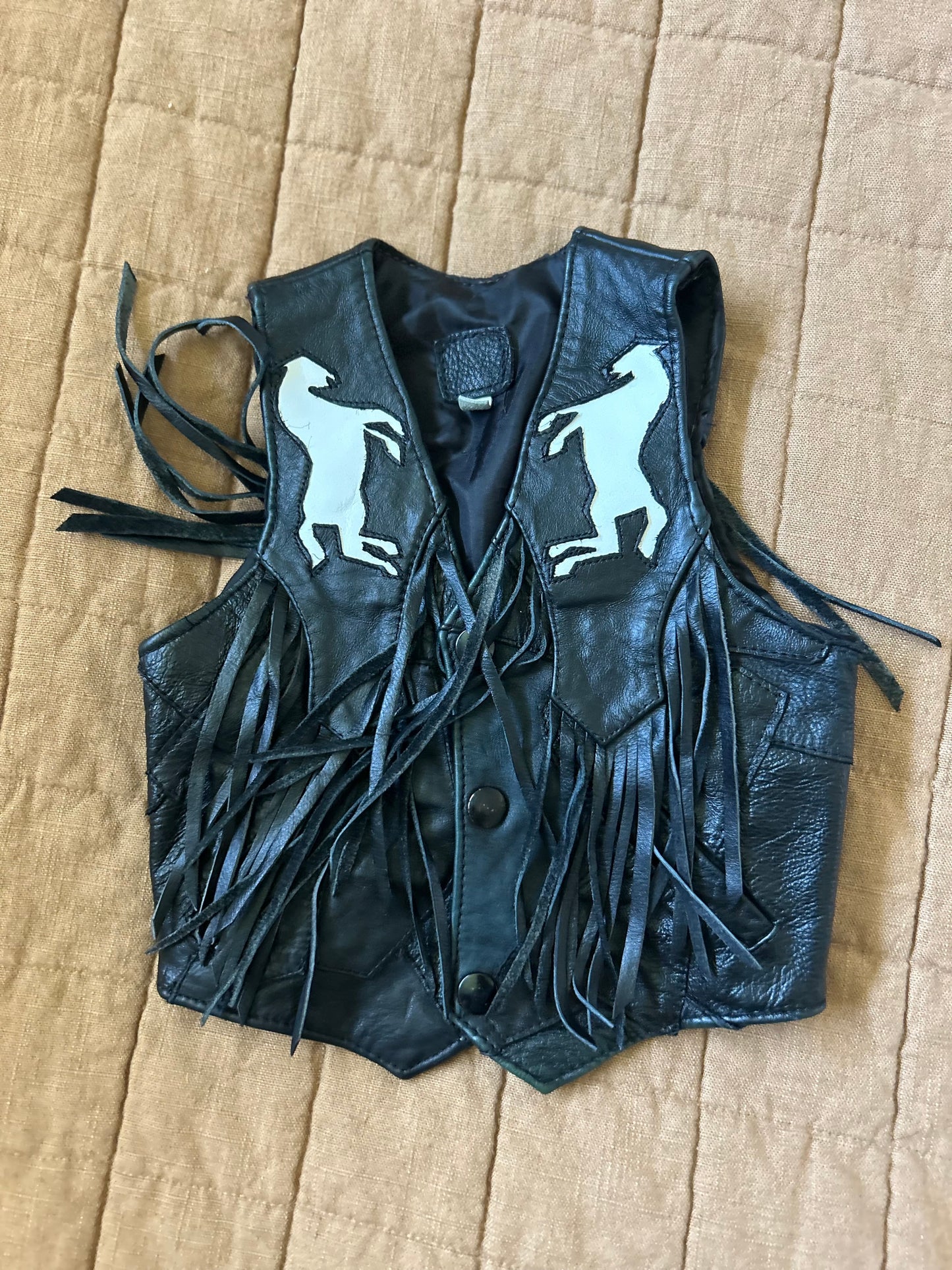 Fringe Leather Cowboy Vest