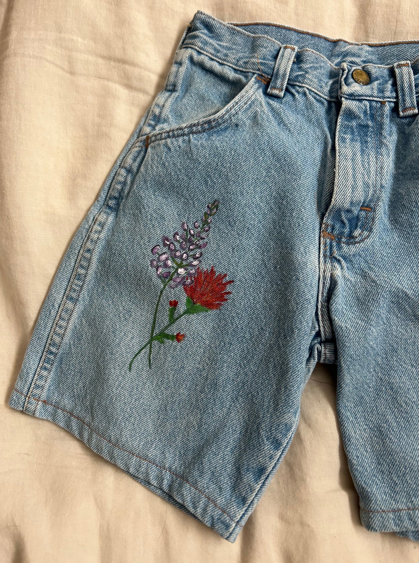 Wildflower Denim Shorts