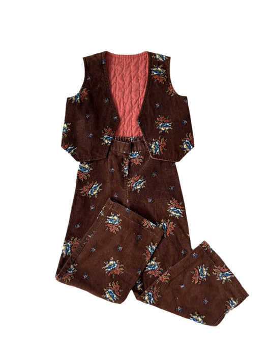 Kids Vintage Two Piece Corduroy Set